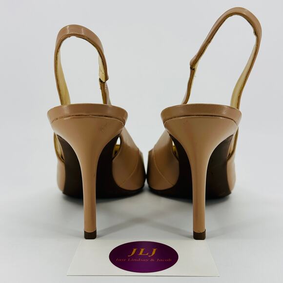 Jessica Simpson Womens Lallita Nude Pointed Toe Slingback Pump Heels Size 8 - Picture 6 of 12
